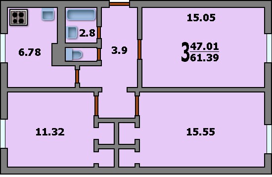 7 комнатные квартиры планировка. Планировка 3 комнатной квартиры 61 кв.м. Планировка трехкомнатной квартиры к-7. Планировка квартиры 61 кв. Трешка 61 кв м планировка.